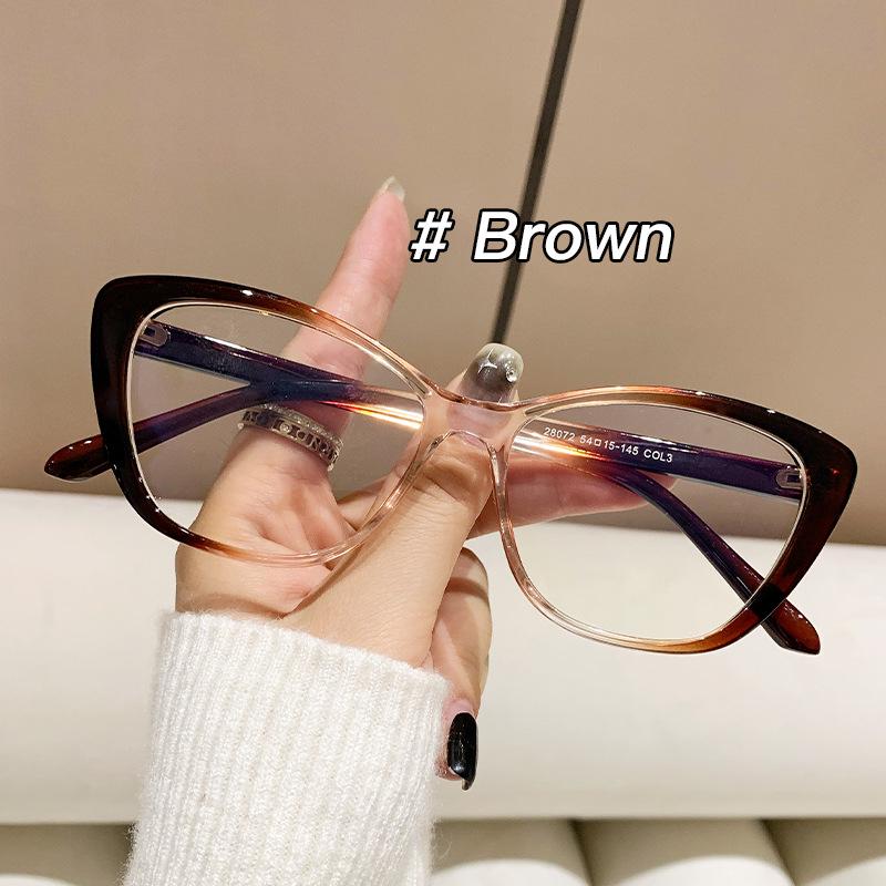 Kedun Cat Eye Anti-Blue Light Retro Gradient Glasses Frame как