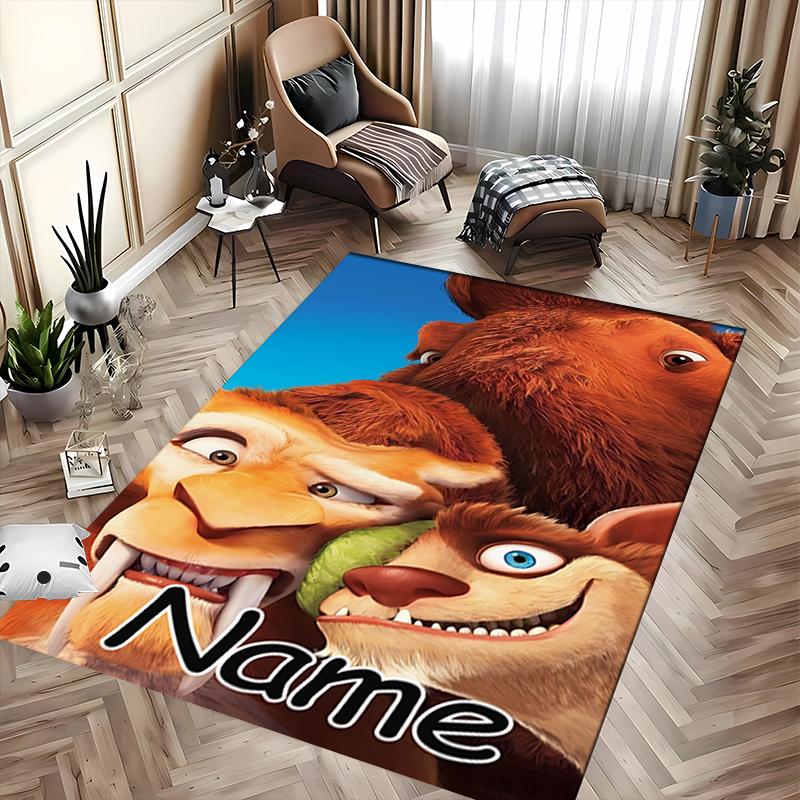 Custom Personalization Ice Age Dawn of the Dinosaurs Area Rug - Perfect For Kitchen, Bathroom,Laundry Room Decor Large Size Available,Gift All Seasons