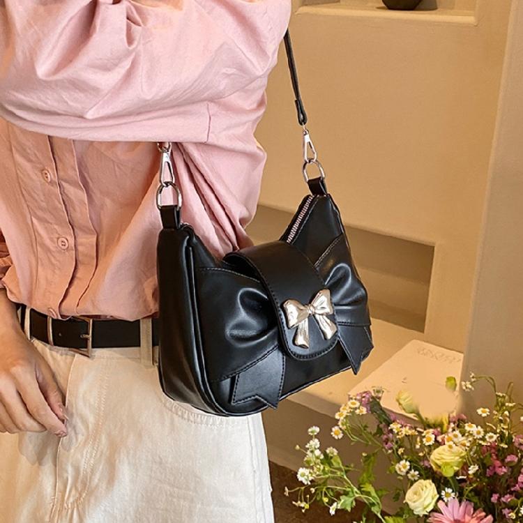 Women Underarm Bag Bowknot Shoulder Bag Korean Style Messenger Bag Shopping Bag