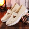 Women's Shoes Summer Fashion Large Size Fly Woven Surface Breathable Middle-aged and Elderly Mother Shoes Casual and Comfortable