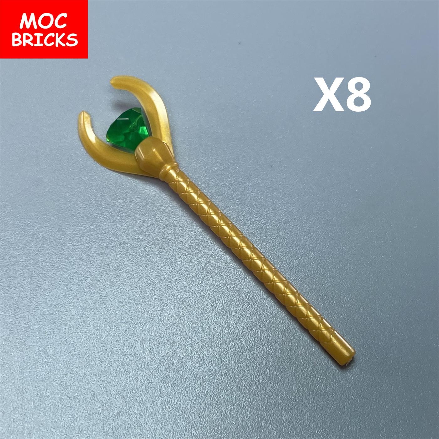 MOC Bausteine Stab mit Stein 1x1 Juwel Edelstein Funktioniert Mit 30153 93252 Befestigung Zusammengebaut Konstruktionsbausteine Spielzeug Kindergeschenk