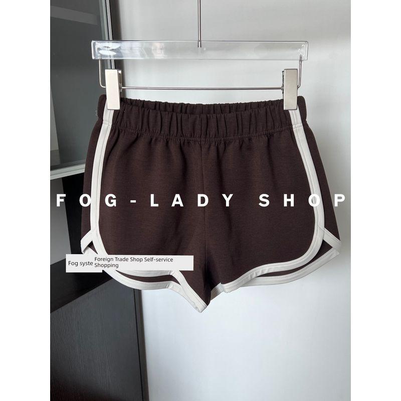 

Slim Fit-High Sense 2025 New Slimming Sports Shorts Fitness Running Casual Pants Hot Pants Home Outer Wear Espresso S