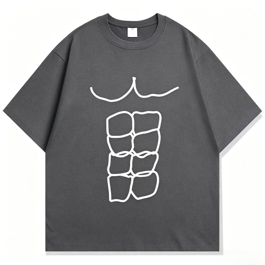 Funny Fitness Abs Printed T Shirts Graphic T Shirts High Quality Unisexs And Unisexs Short Sleeved T Shirts Unisexs Sportswear Tops