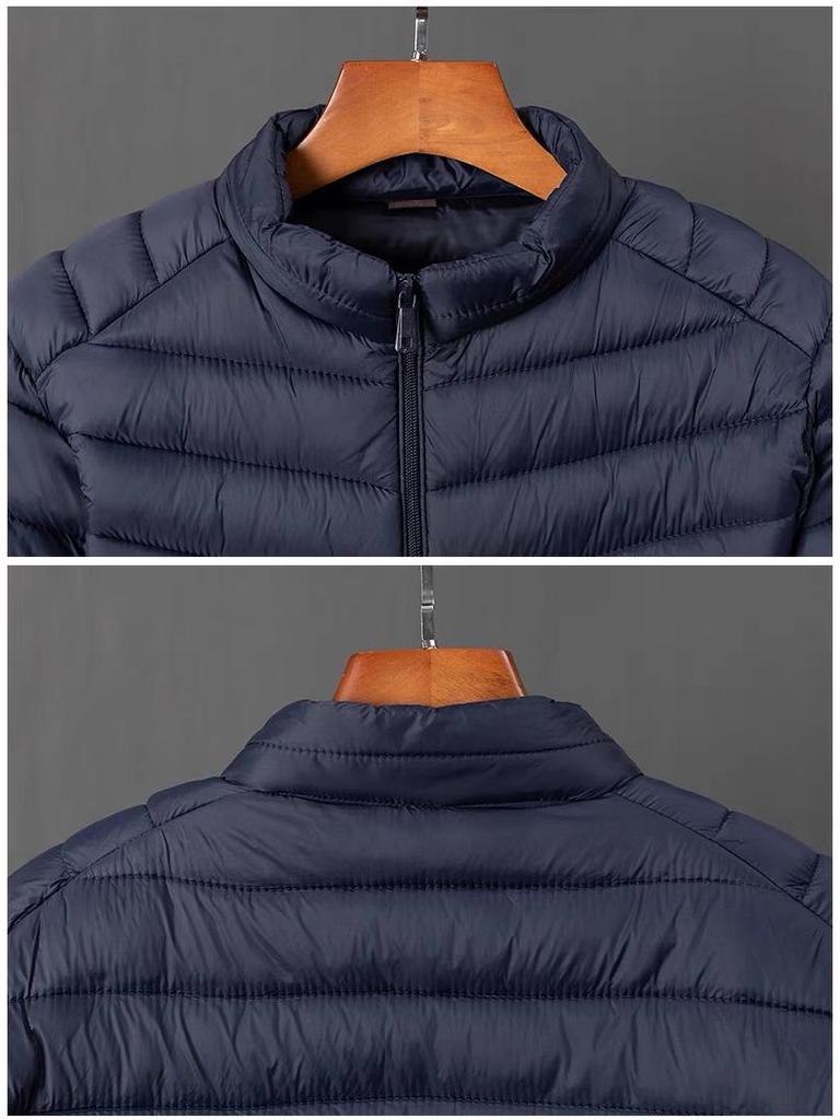 2025 Men's Stand-Collar Down Cotton Jacket: Short, Loose-Fit, Winter Fashion, Casual, Windproof & Warm