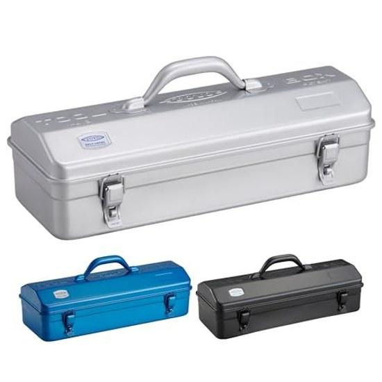 Toyo Steel Tool Box Y-410 Silver Width approximately 43 Depth 17 Height cm Made Japan Storage