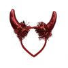 Halloween Devil Horn Headbands With Red Bows Ties Tails 3Pcs Cosplay Costume Party Dressing Up Accessories