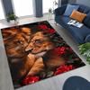27 Stil Wildtier Löwe Biest Cartoon Teppich für Schlafzimmer Wohnzimmer Sofa Zuhause Fußmatte Dekor, Große Kinder Spiel Rutschfeste Bodenmatte