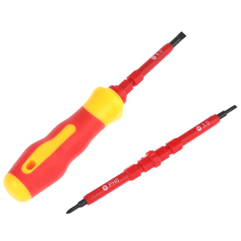 Insulated Screwdriver Set Ergonomic Anti-slip Handle Multi-Function for Automotive Repair Home Electrical Projects