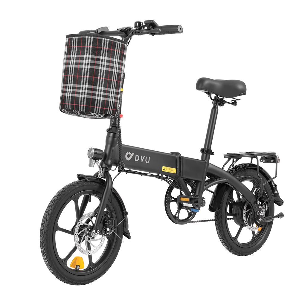 DYU A1F Pro Folding Electric Bicycle With TowSeat For Adult 250W Motor 48V7.5AH Battery 16 Inch Tires  Urban Commuting Electric Bike