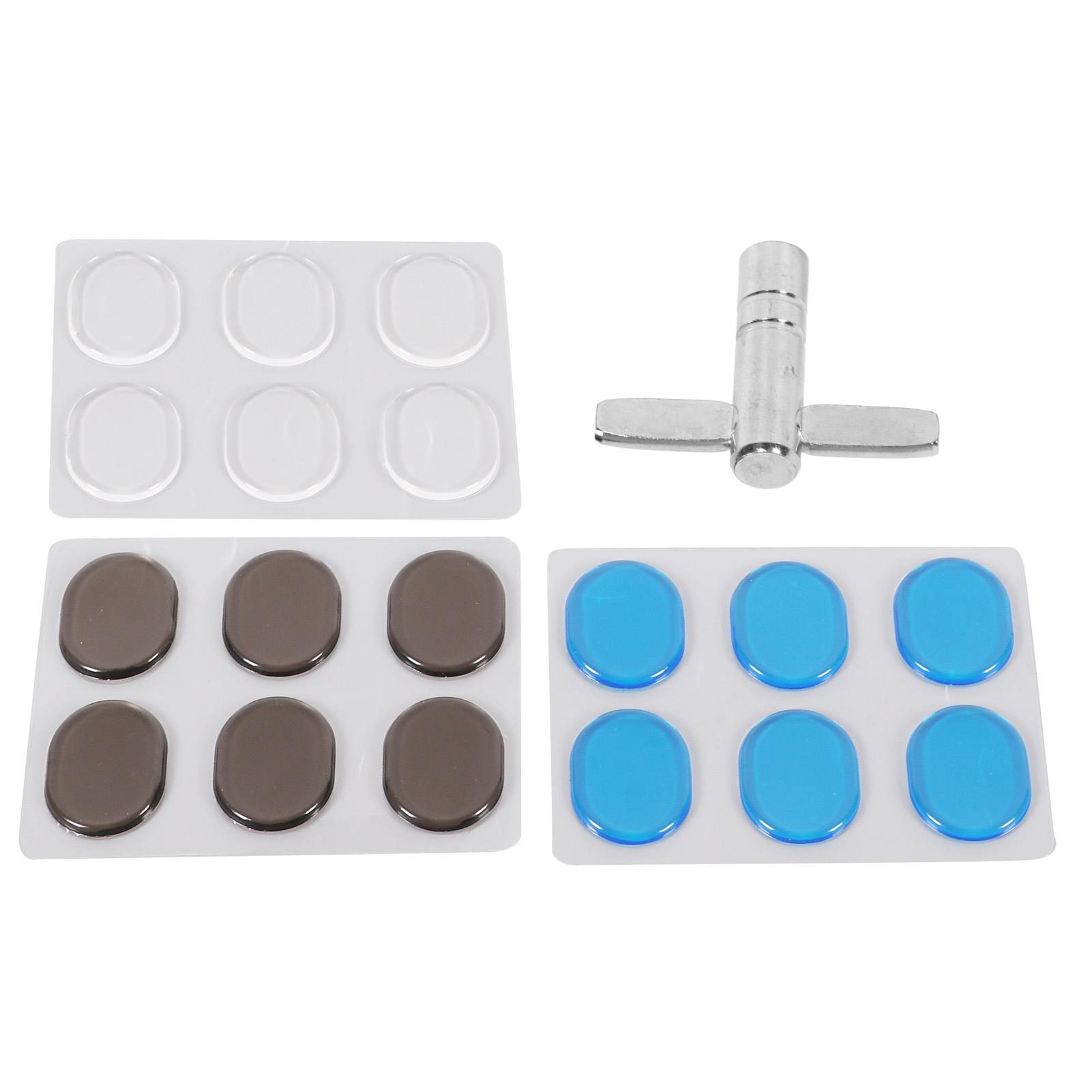 

3 листа силиконовых глушителей барабанная установка мягкие демпферы сменные звукопоглощающие коврики с Т-образным ключом