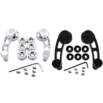 2 Sets 4 1/4 Window Crank Handle Chrome Billet Aluminum Car Manual Window Lifting Crank Handle for Chevrolet Classic Car