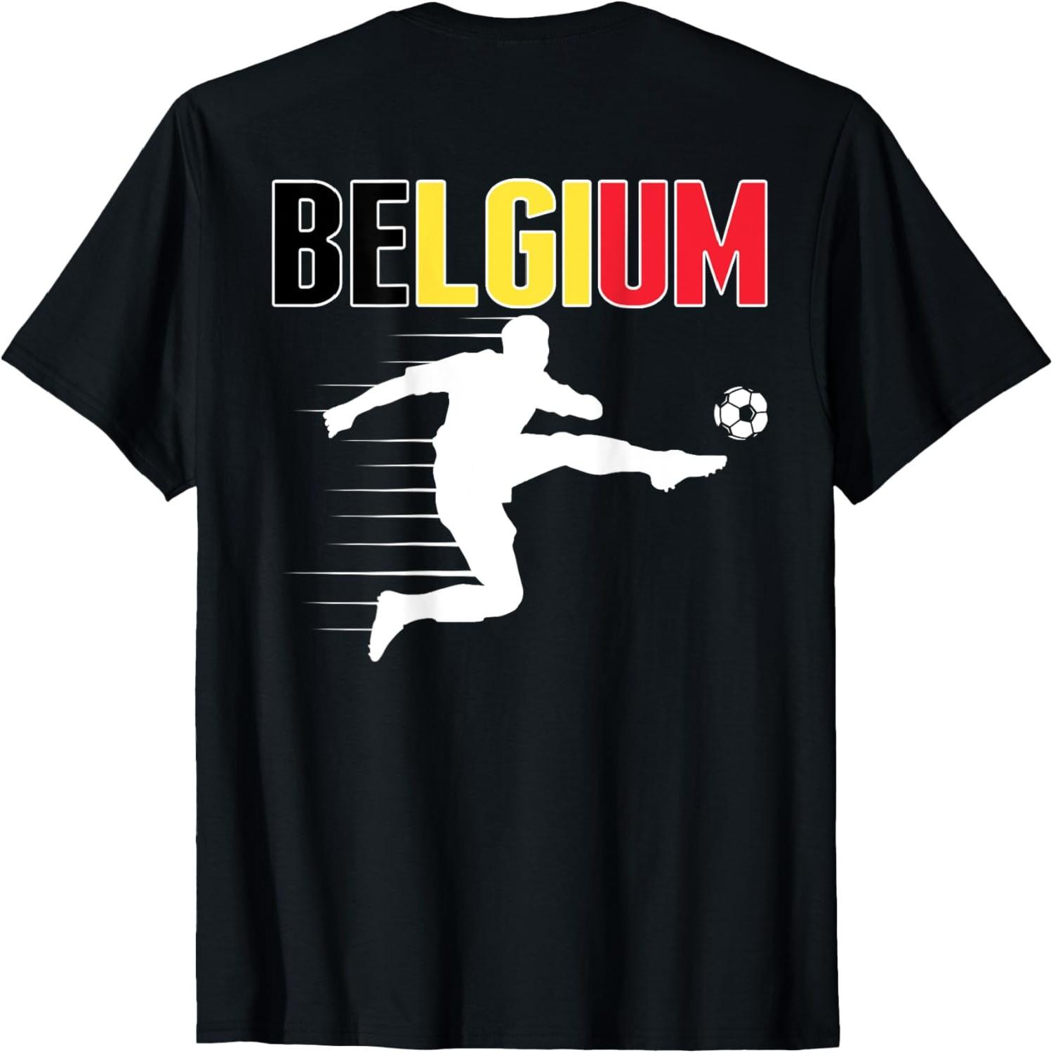 Belgium Soccer Fans Jersey Proud Belgian Football Supporters T-Shirt(1) S
