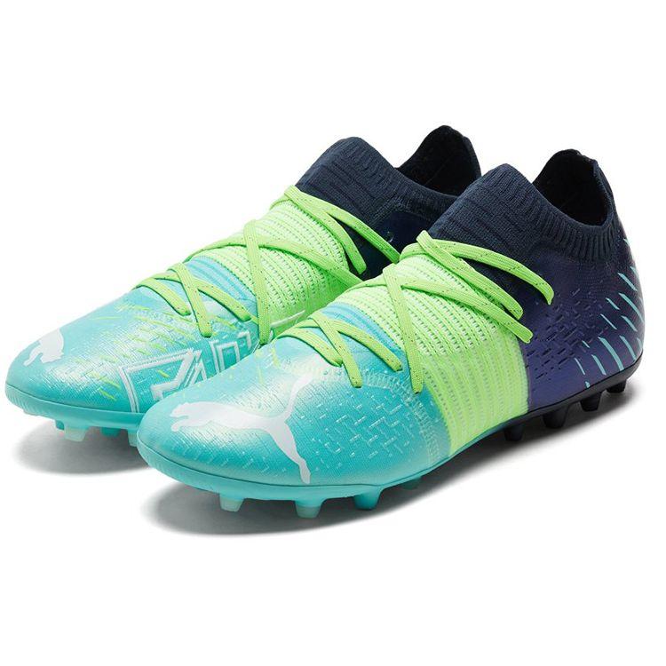 Puma Future Z 1.2 Comfortable Versatile Anti-Twist Football Shoes MG Men Football Shoes Green Blue 106481-03