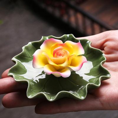 1Set Lotus Leaf Thread Fragrance Aesthetic Decoration Home Furnishing Decoration Incense Burner