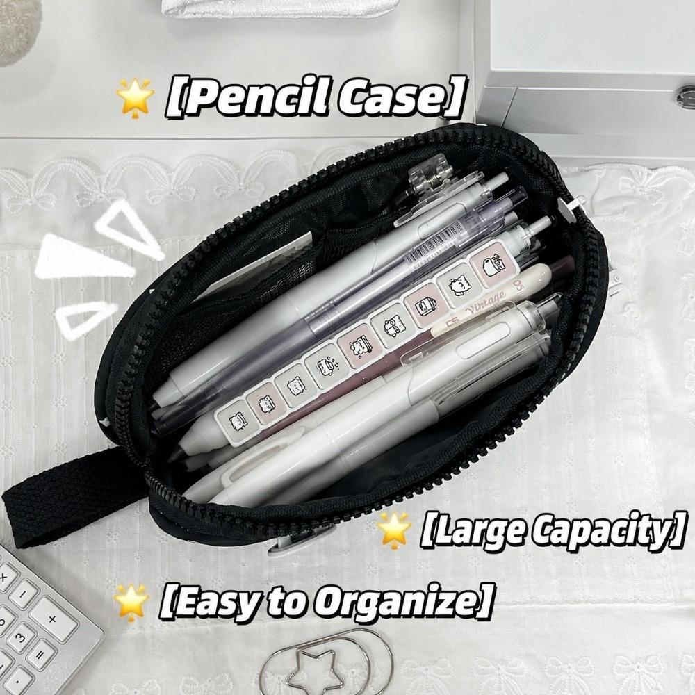 Star Print Pencil Case Large Capacity Pen Bag Durable Stationery Organizer School Office