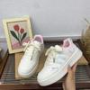 Pink platform white shoes women's breathable autumn new niche design casual student sports shoes
