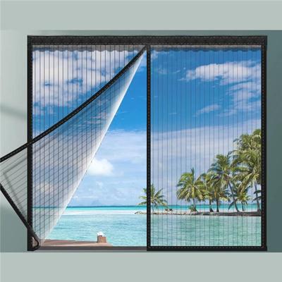 Vara mágica tela da janela rede de malha invisível cortina de tela da janela ajustável anti-mosquito net verão cortina folio magnético