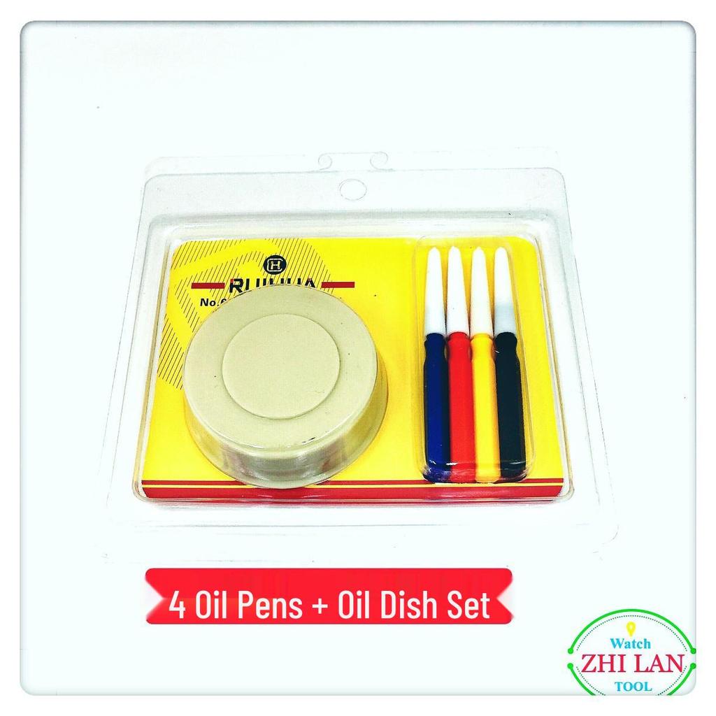 Watch Repair Oiling Pen & Dish Set