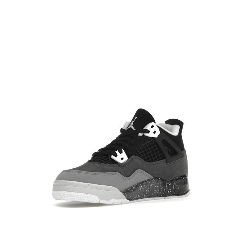 Air Jordan 4 Retro PS Fear 2024 Barnesko Svart Hvit Antrasitt FV4537-002