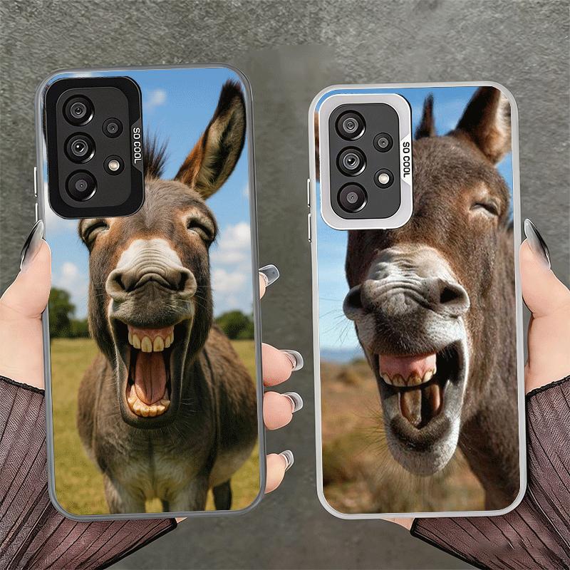 Funny Donkey Animal Shockproof Phone Case for Samsung A17 A16 A15 A14 A37 A57 A36 A56 A26 A35 A55 A25 A34 A54 A24 A13 A23 A33 A5