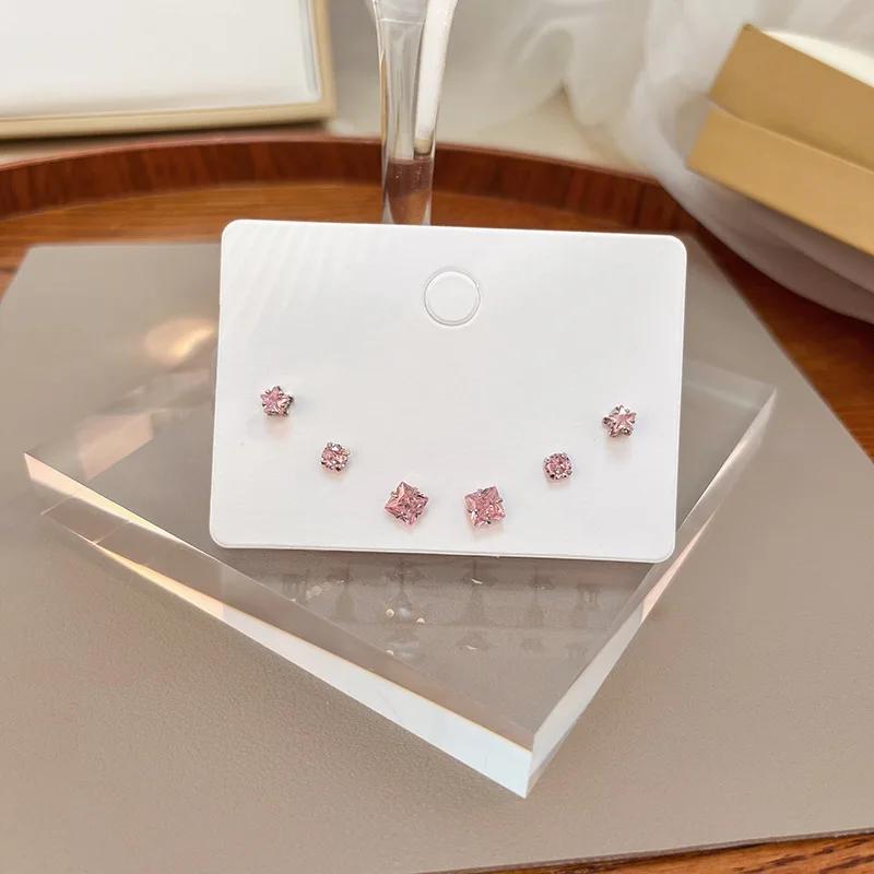 Korean Version Of The Hot Sale Af Aweek Earrings Set 7 Pairs Of Simple And Sweet Earrings Set Combination Of Week Zircon Gifts