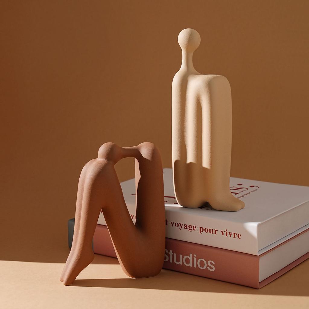 Moderne minimalistische abstrakte geometrische Buchstützen Hochwertige Weinregal-Dekoration