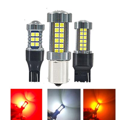 2 יחידות LED W16W T15 פנס רוורס לרכב 54 SMD 1156 PY21W BAU15S איתות BAY15D P21/5W 1157 פנס בלם W21/5W 7440 W21W T20 7443 פנס ערפל אחורי