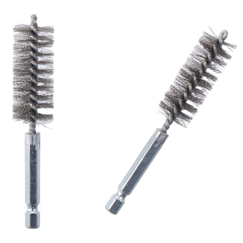 6Pcs Different Sizes Stainless Steel Bore Brush 4'' Long Bristles Wire Brush  Rust, Cleaning Tubes