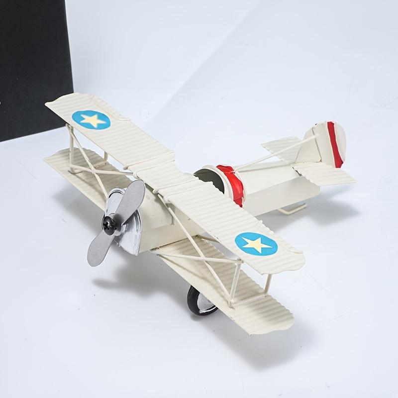 

1Pcs Vintage Plane Shape Crafts Plane Ornaments Living Room Miniature Metal Art Home Decoration білий