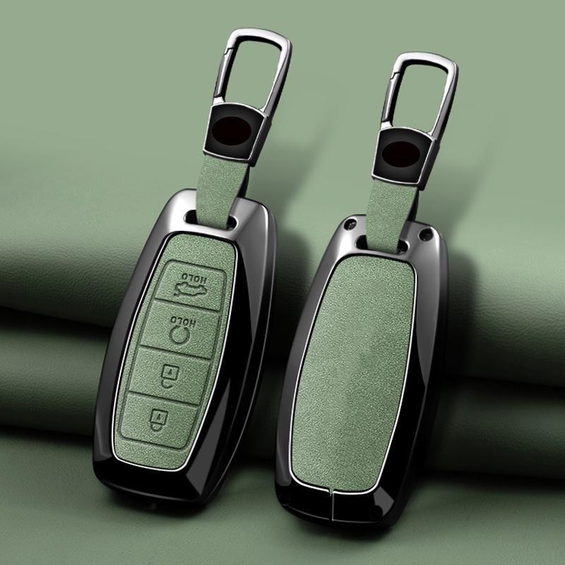 3/4/5 Button Zinc Alloy Leather Car Key Cover For Modern I30 Ix35 Kona Encino Solaris Azera Grandeur Ig Accent Santa Fe Palisade