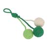 Hanging Cat Sisal Ball Chewable Colorful Interactive Cat Sisal Rope Ball Toy for Pet Indoor Green