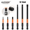 Premium S2 Steel Black Hexagon Phillips Electric Screwdriver Bit with Strong Magnetic Grip