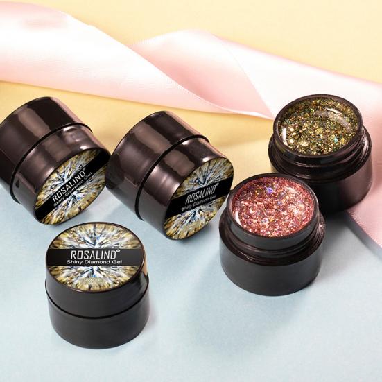 Glitter Rhinestone UV LED Nail Gel Polish Soak Off Varnish Lacquer