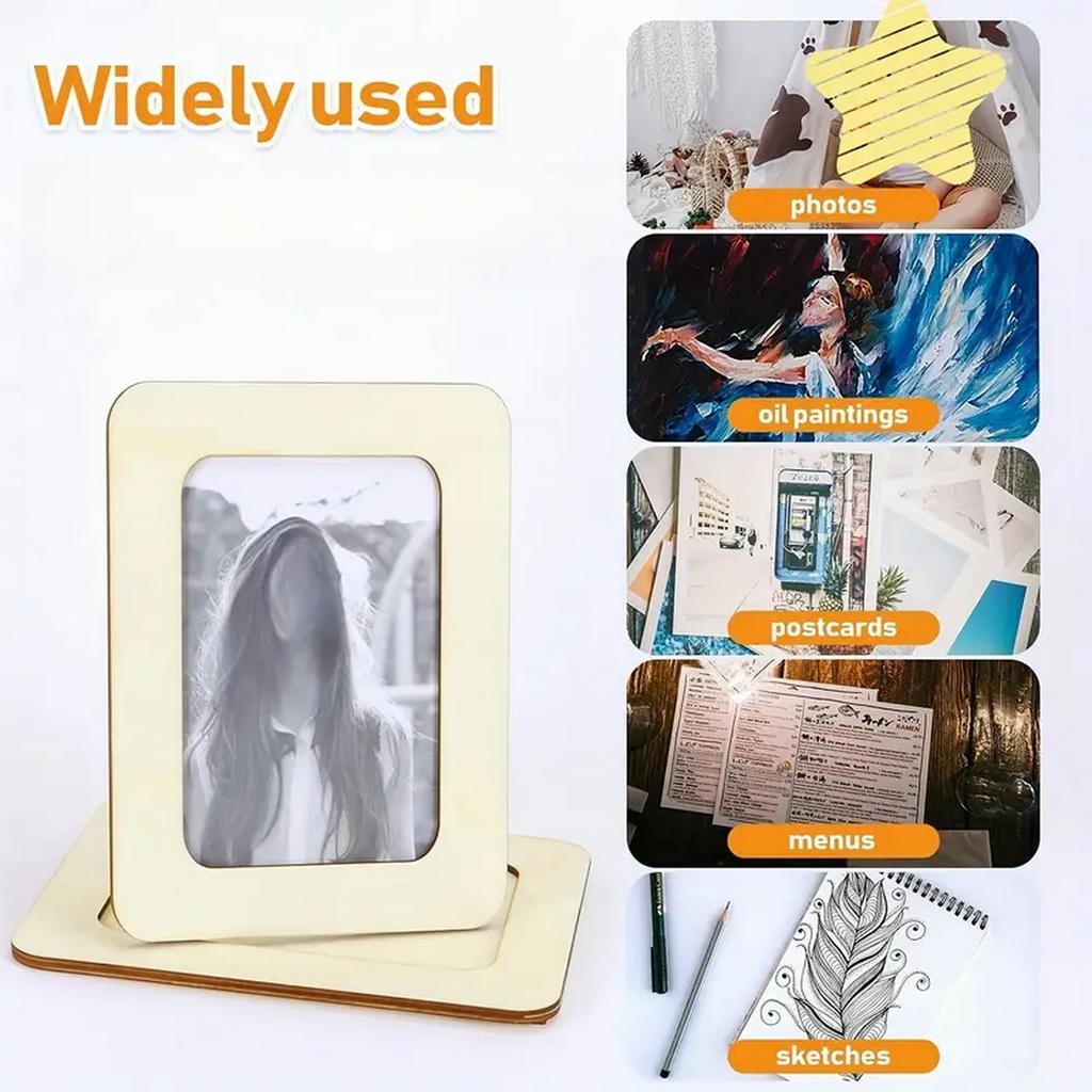 Handmade Wooden Photo Frames, DIY Photo Frame Embryos, Can Be Painted Three-dimensional Photo Album Frames