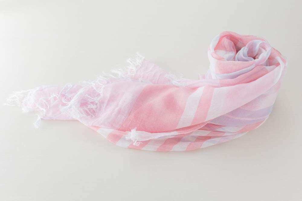 Banshu weave shuttle pink stole,