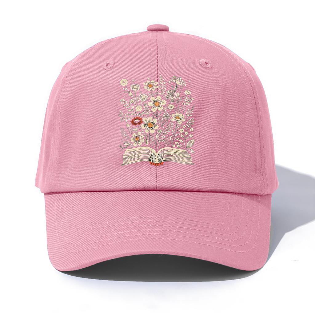 1pc Flowers Print Baseball Cap for Adults Minimalist Retro Style Casual Soft Adjustable Dad Hat Perfect As Gift