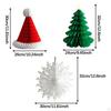 3 Honeycomb Paper Christmas Ornaments for Centerpiece, 3D, Birthday