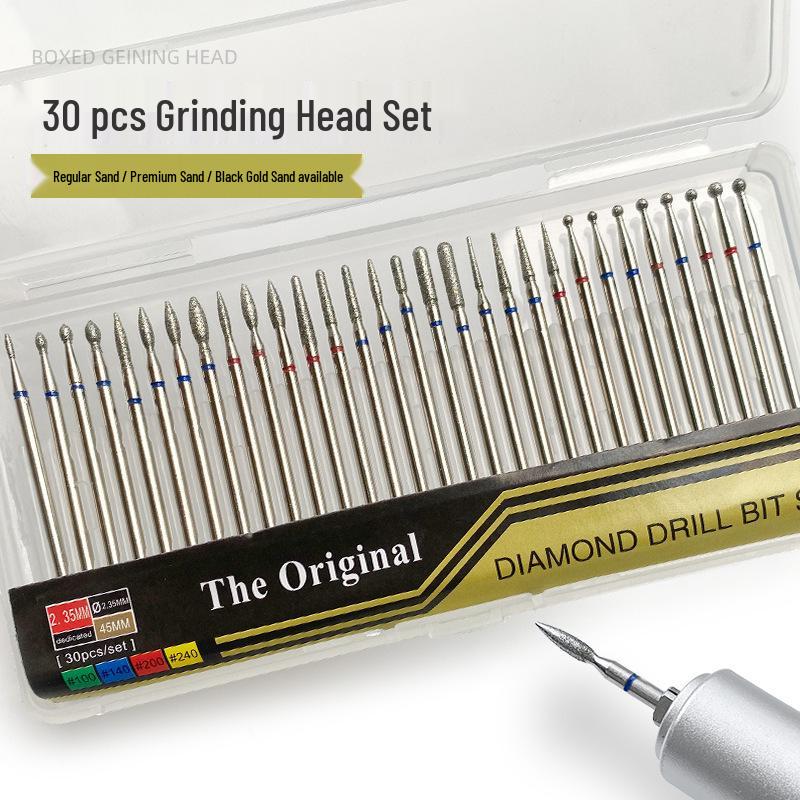 30-Piece Russian-Style Nail Drill Bit Covers for Pre-Treatment and Dead Skin Removal