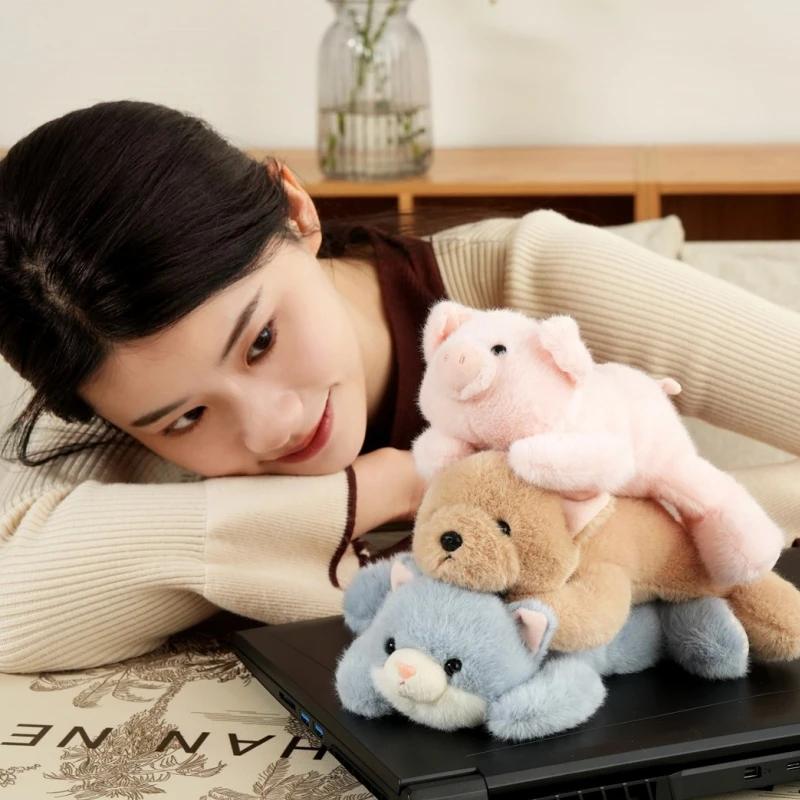Simulation Tier Plüschtier Weich Gefülltes Panda Hase Schwein Bär Hund Faultier Katze Niedliches Tier für Kinder Geburtstag Valentinstag Geschenk