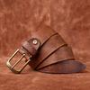 Belt Men's Washed-out Vintage Distressed Frosted Genuine Cattlehide Leather Surface Retro Simple All-Match Casual Jeans Belt
