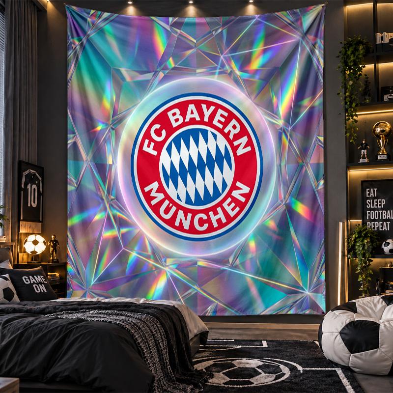 Nástěnná tapiserie s potiskem Bayern Mnichov, látka do obývacího pokoje, ložnice, domácí dekorace