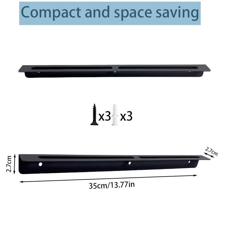 Wall Mounted Glasses Holder, Minimalist, Metal, Multiple Hooks + Durable Iron Alloy Construction with Sleek Finish