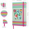 DOODLE Initial W Stripes Theme Premium Hard Bound B6 Notebook Diary|192 Ruled Pages(144 Ruled + 48 Blank)|4.75 * 7 Inche