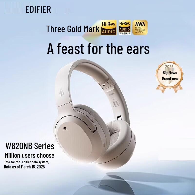 Edifier W820NB Bluetooth Noise-Cancelling Headphones