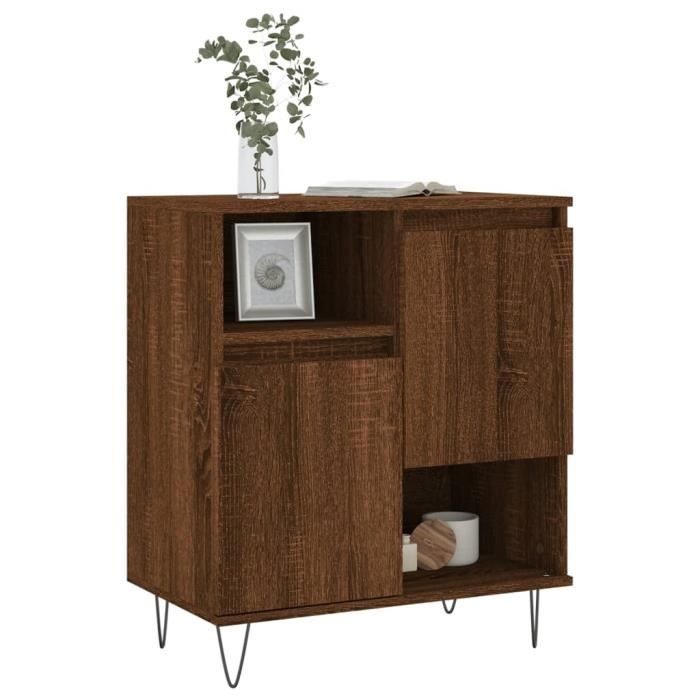 VidaXL Buffet Chêne marron 60x35x70 cm Bois d'ingénierie 831195