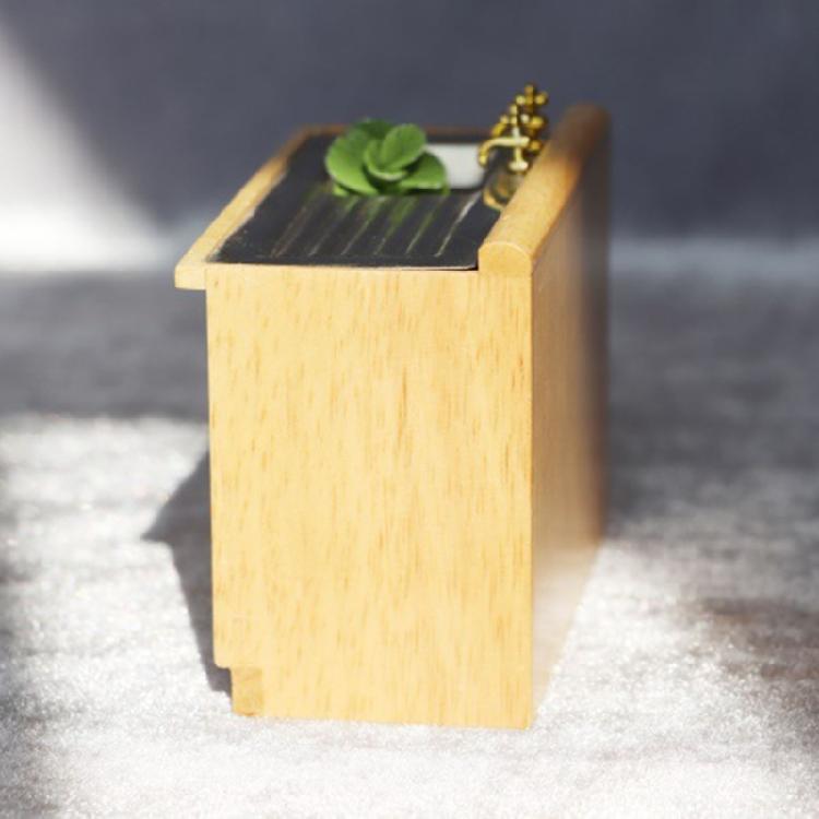 Miniature Toy House Sink Cabinet 1/12 Scale with Realistic Detail Retro Kitchen Accessories for Kitchen and Bathroom Use