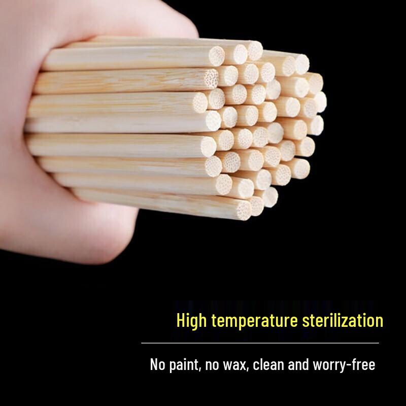 100 Pairs Individually Wrapped Disposable Bamboo Chopsticks