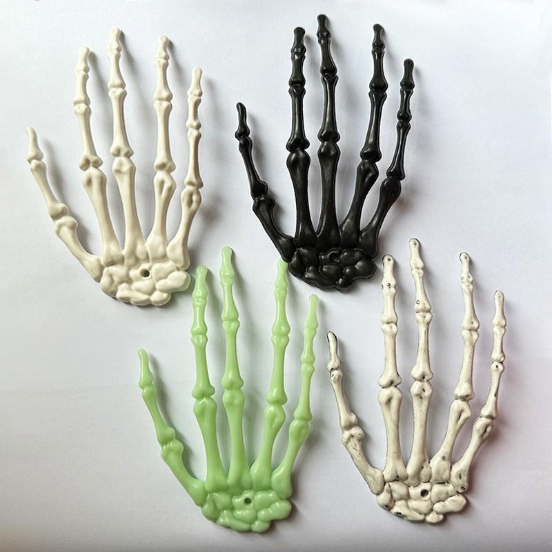 Halloween Decoration Realistic Skeleton Hand, Outdoor Yard Lawn Ornament, Plastic Skull Hand Prop, Spooky Party Garden Decor