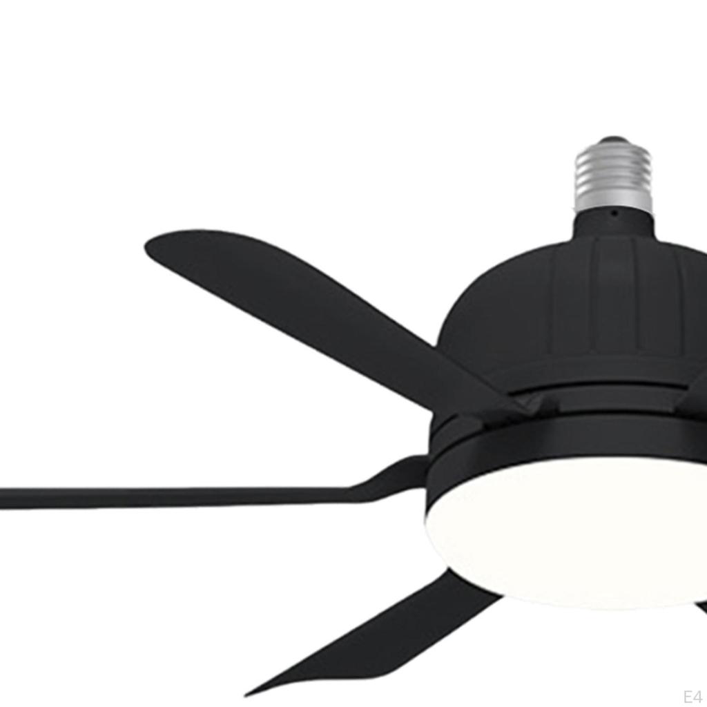 E27 Pedestal Fan Light with Remote Control, 3 Color Temperatures, Modern