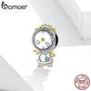 Bamoer 925 Sterling Silver Magic Clock Pets Charm for Original Silver Plated Platinum Bracelet Fine Jewelry